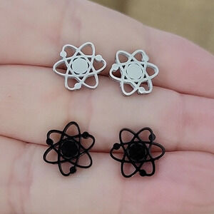 Atom Diagram Stud Earrings, choice of color